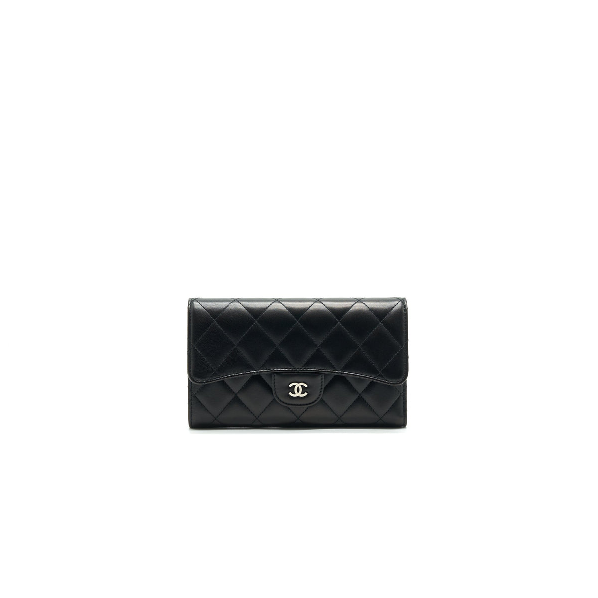 chanel-classic-flap-wallet-lambskin-black-shw