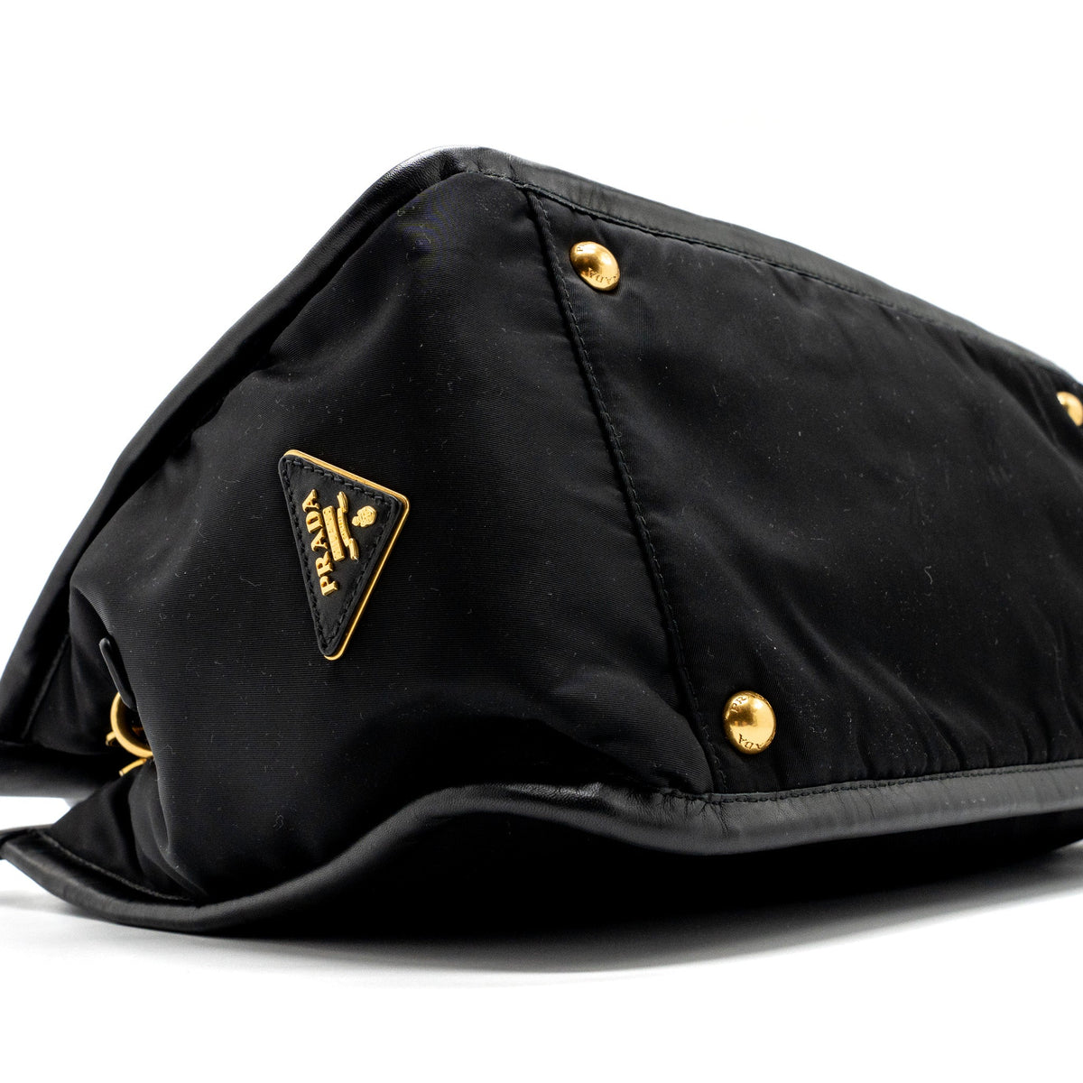 prada-tote-bag-nylon-leather-black-ghw