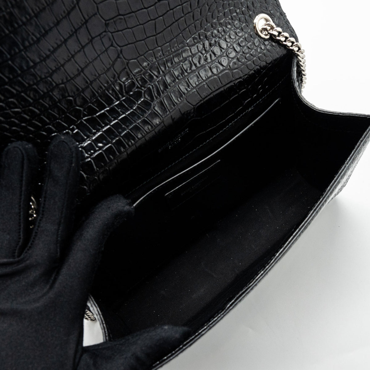 saint-laurent-ysl-kate-tassel-croc-embossed-calfskin-black-shw