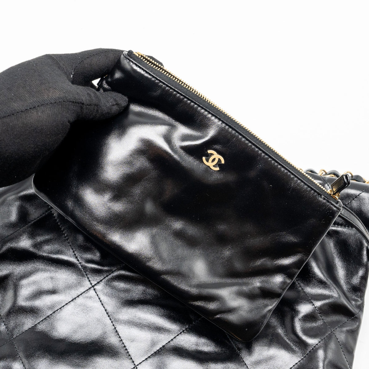chanel-small-22-bag-gold-letter-shiny-calfskin-black-ghw-microchip-copy