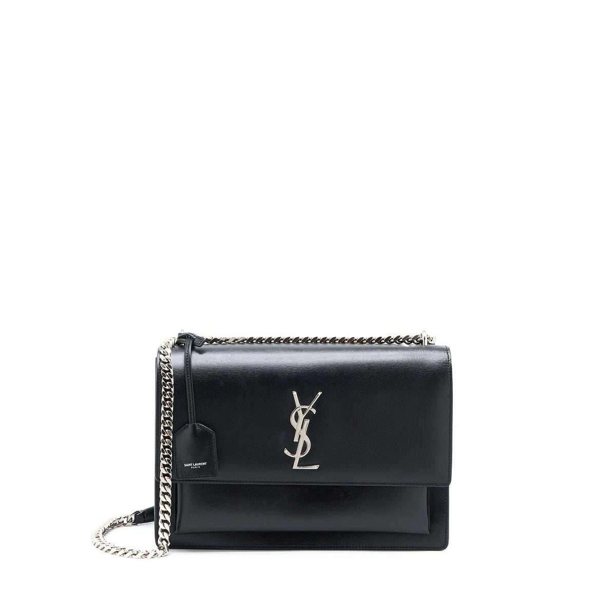 saint-laurent-ysl-sunset-large-chain-bag-calfskin-black-shw