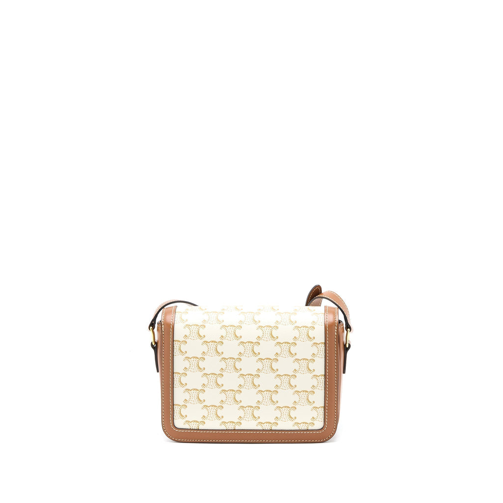 celine-teen-triomphe-bag-triomphe-canvas-calfskin-white-ghw