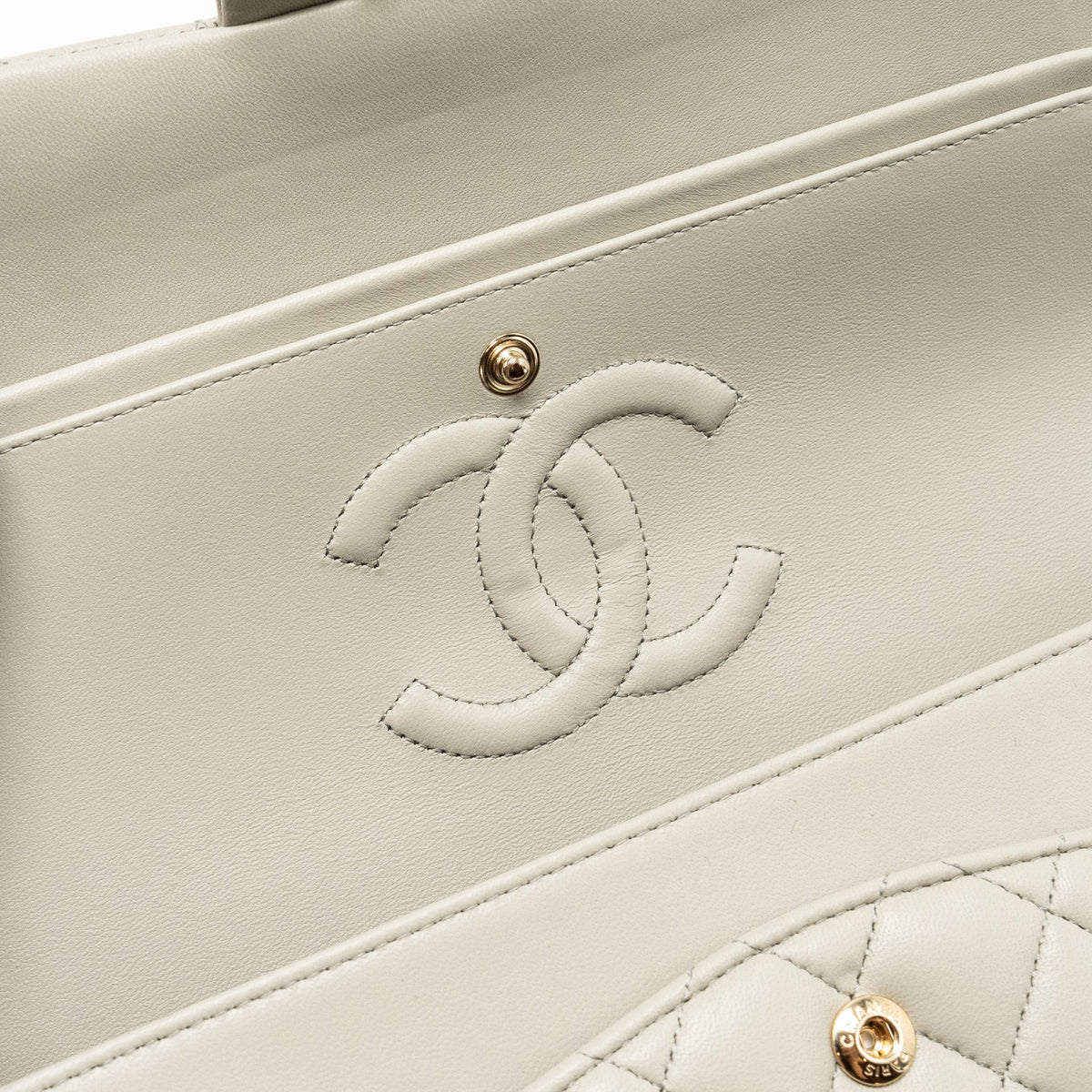 chanel-medium-classic-double-flap-bag-lambskin-light-grey-lghw-microchip-copy-1