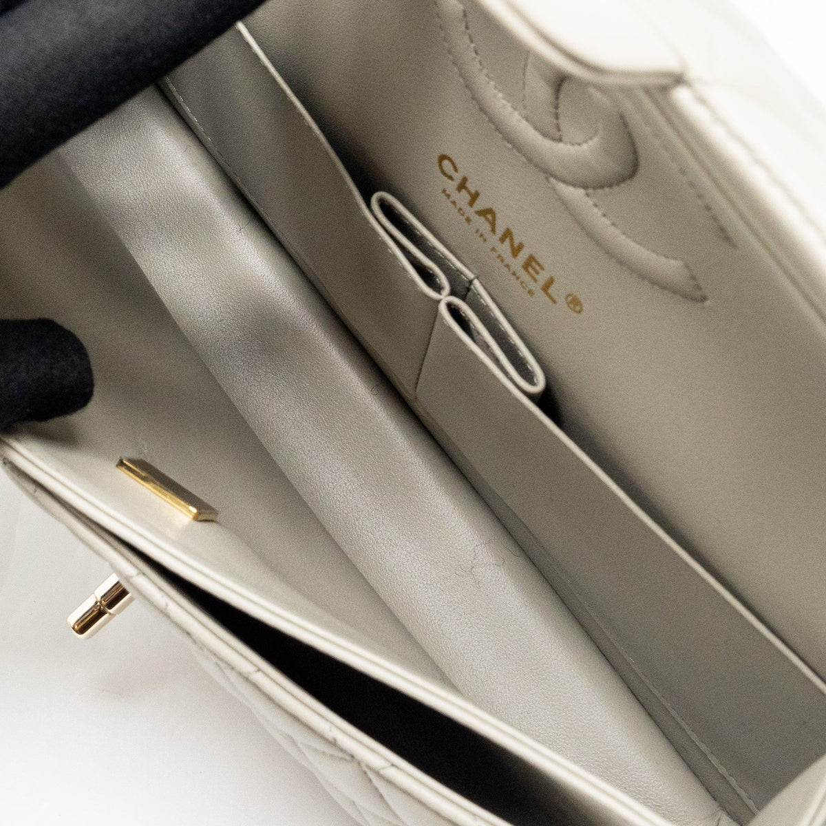 chanel-medium-classic-double-flap-bag-lambskin-light-grey-lghw-microchip-copy-1