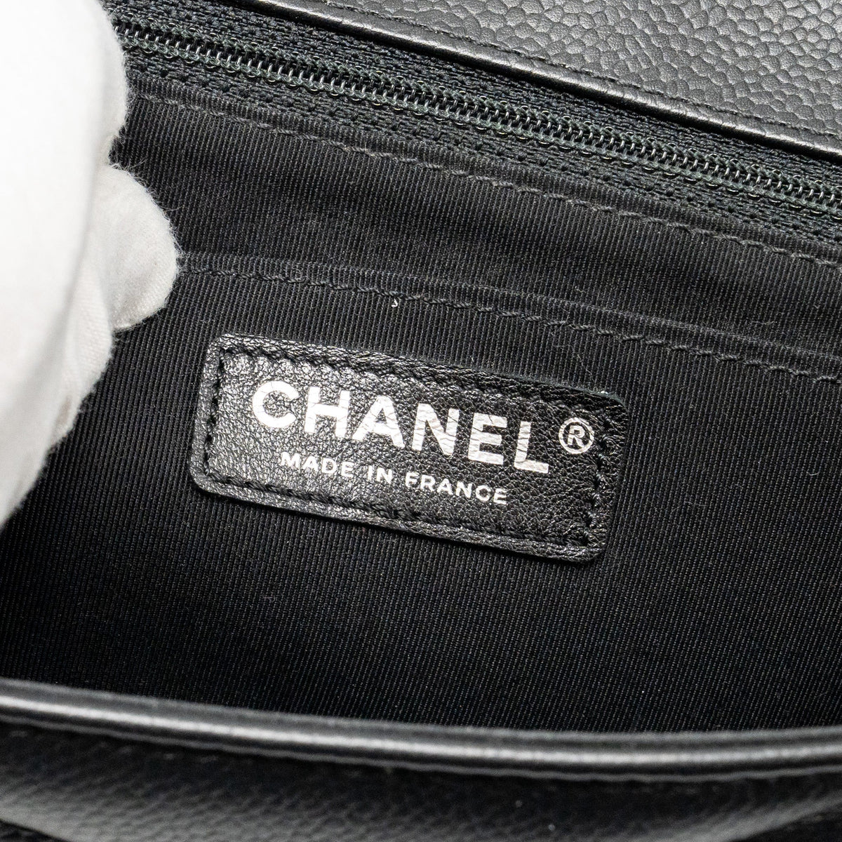 chanel-envelop-flap-bag-chevron-caviar-black-shw