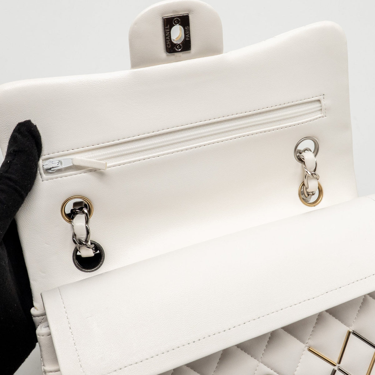 chanel-bicolor-metal-small-classic-double-flap-bag-lambskin-white-mulitcolour-hardware-copy-1