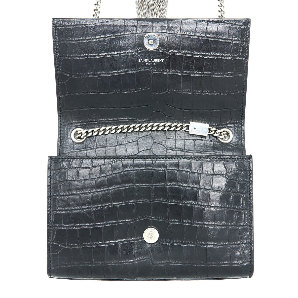 saint-laurent-kate-tassel-croc-embossed-calfskin-black-shw