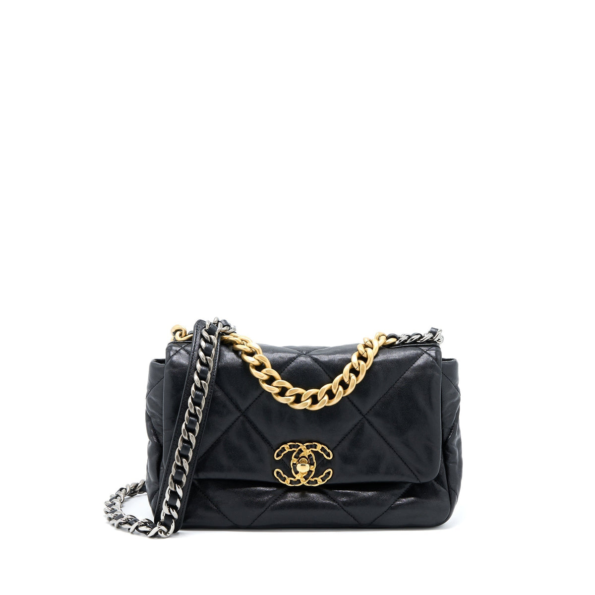 chanel-small-19-bag-goatskin-black-multicolour-hardware