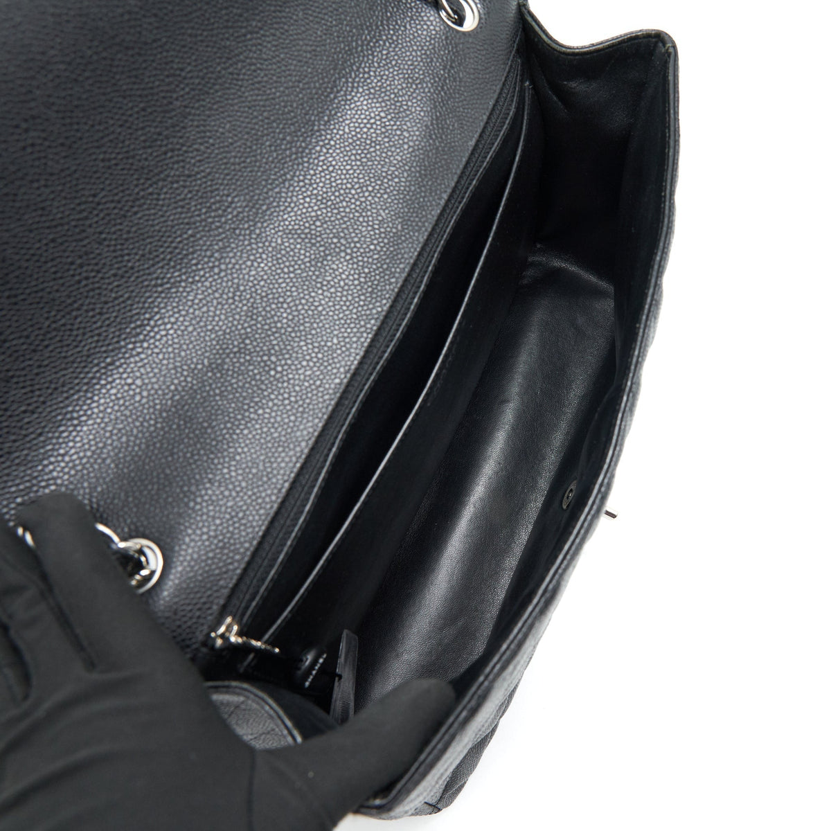chanel-cavier-classic-maxi-single-flap-bag-black-shw