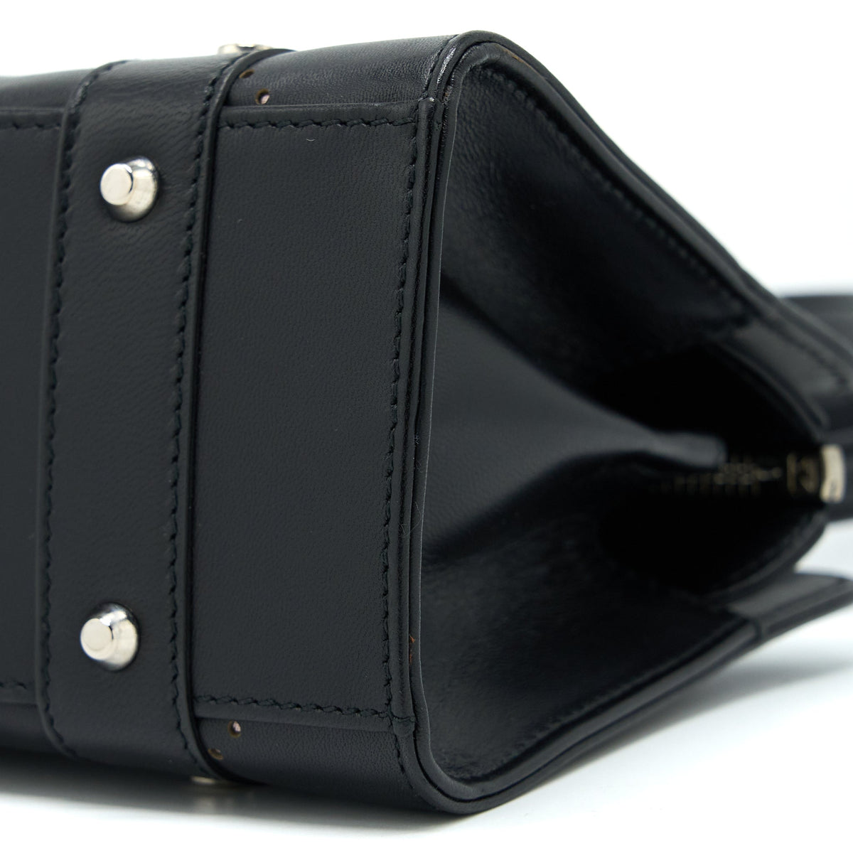 dior-vintage-lady-dior-long-cuir-bag-calfskin-black-shw
