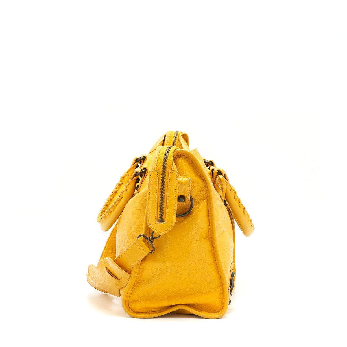 balenciaga-classic-city-bag-yellow-ruthenium-hardware