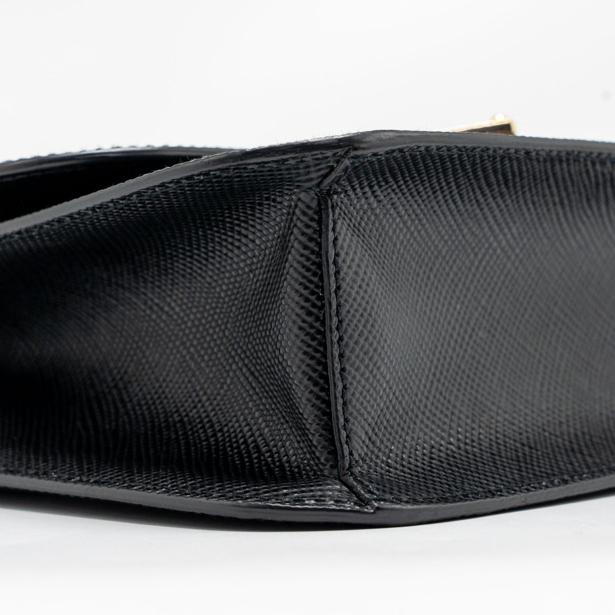 prada-saffiano-leather-flap-shoulder-bag-calfskin-black-ghw