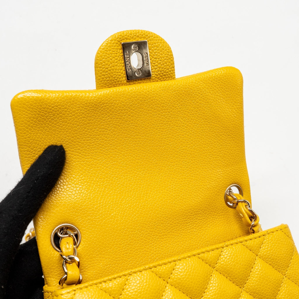 chanel-classic-mini-square-flap-bag-caviar-yellow-lghw