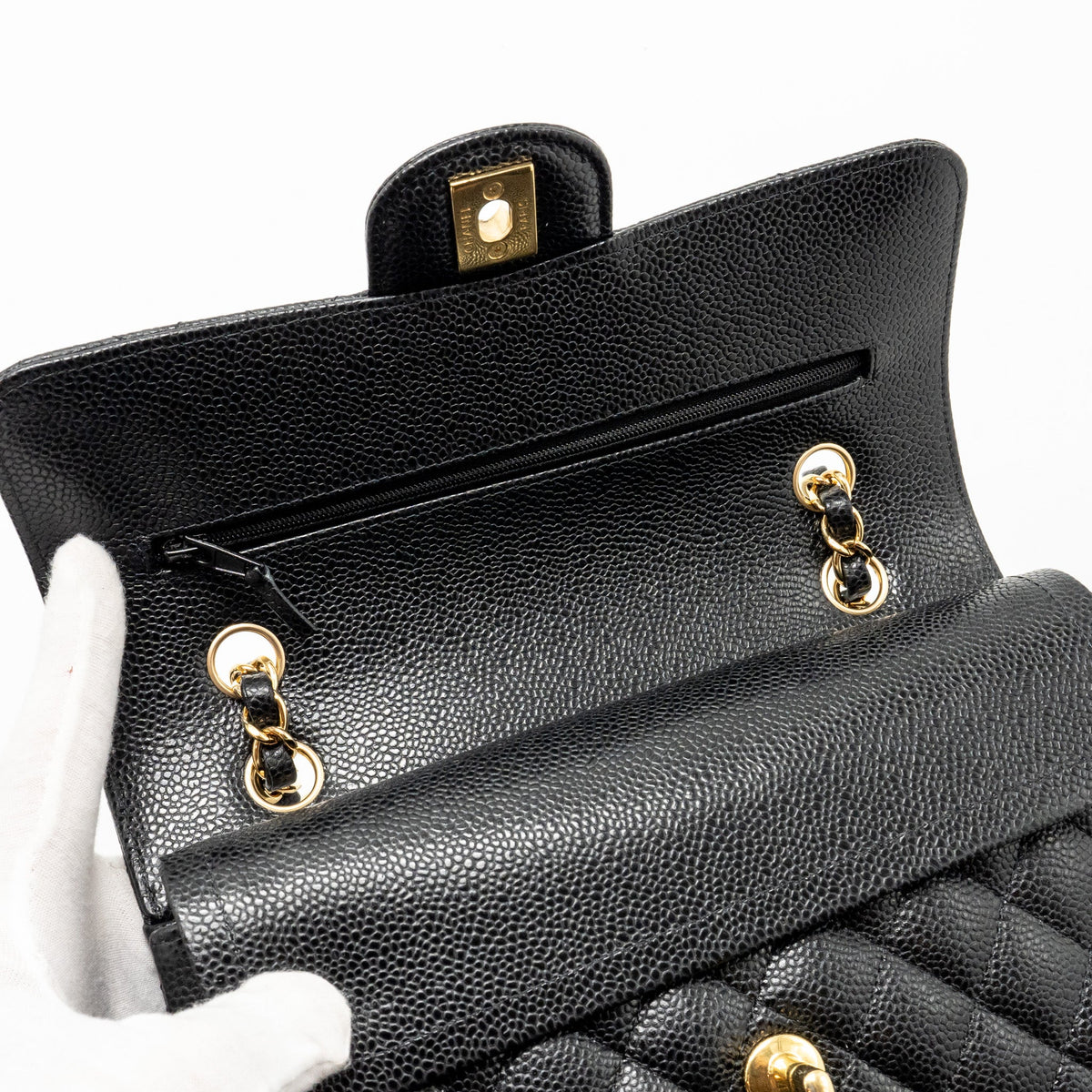 chanel-small-classic-double-flap-bag-caviar-black-ghwmicrochip-copy