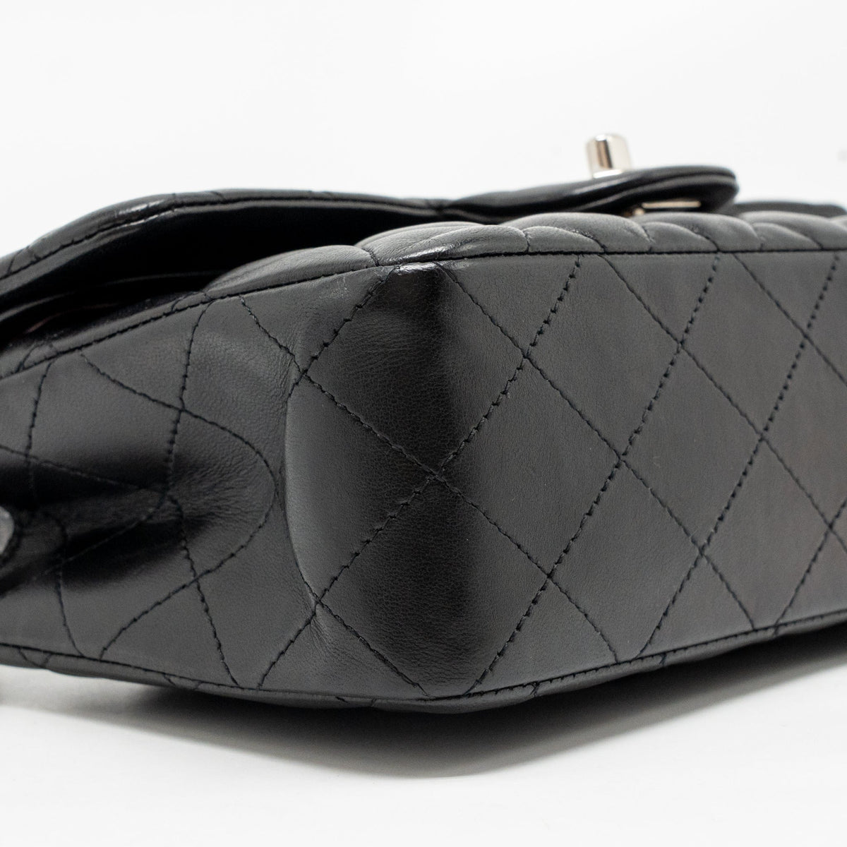 chanel-small-classic-double-flap-bag-lambskin-black-shw-2