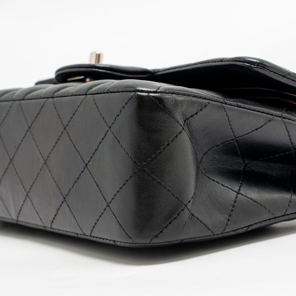 chanel-small-classic-double-flap-bag-lambskin-black-shw-2