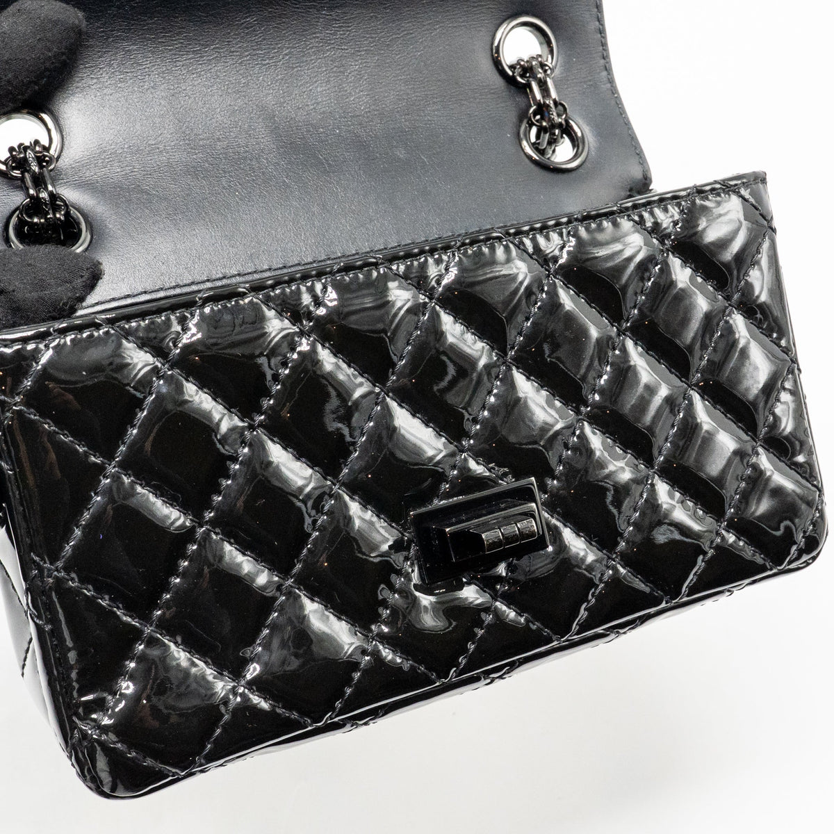 chanel-mini-2-55-reissue-patent-so-black-copy
