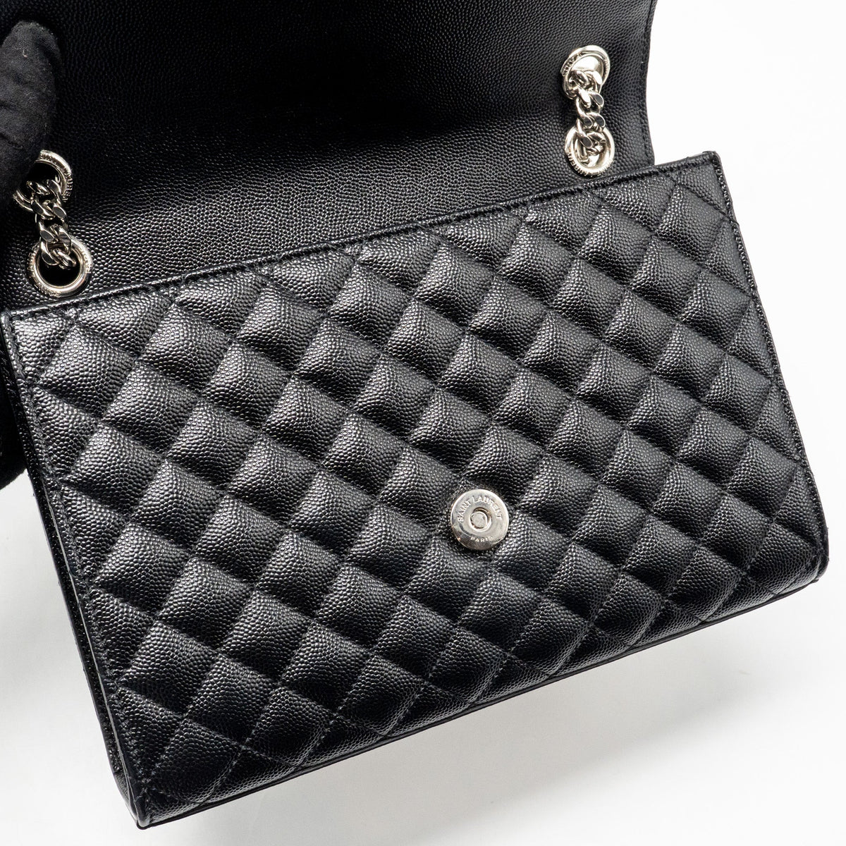 saint-laurent-ysl-medium-envelop-bag-grained-calfskin-black-shw