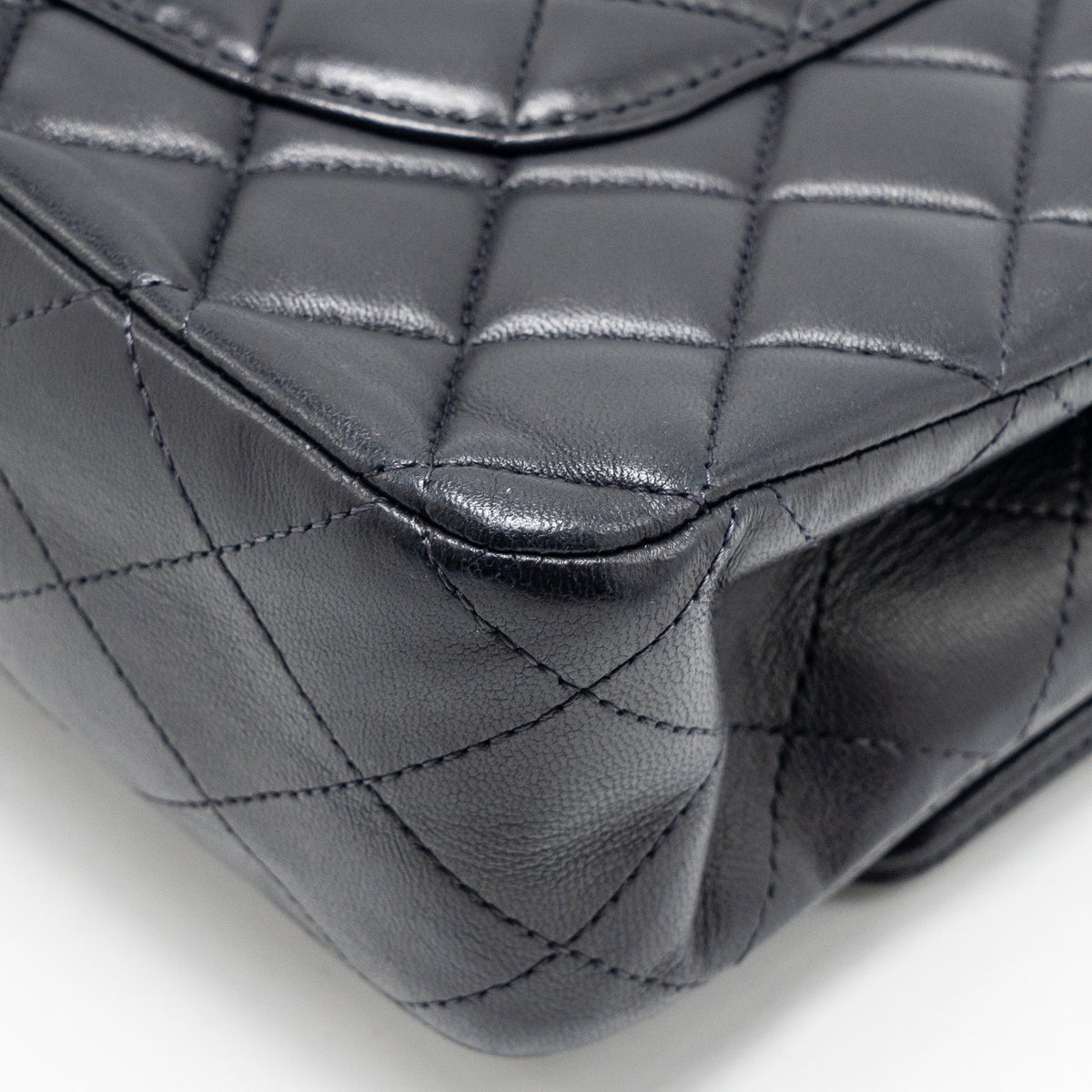 chanel-medium-classic-double-flap-bag-lambskin-dark-blue-shw