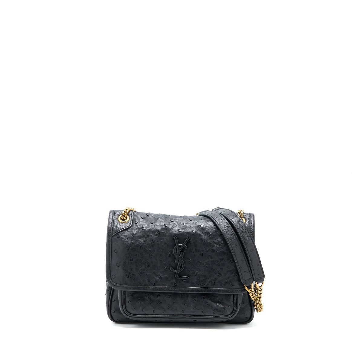 saint-laurent-niki-baby-ostrich-black-ghw
