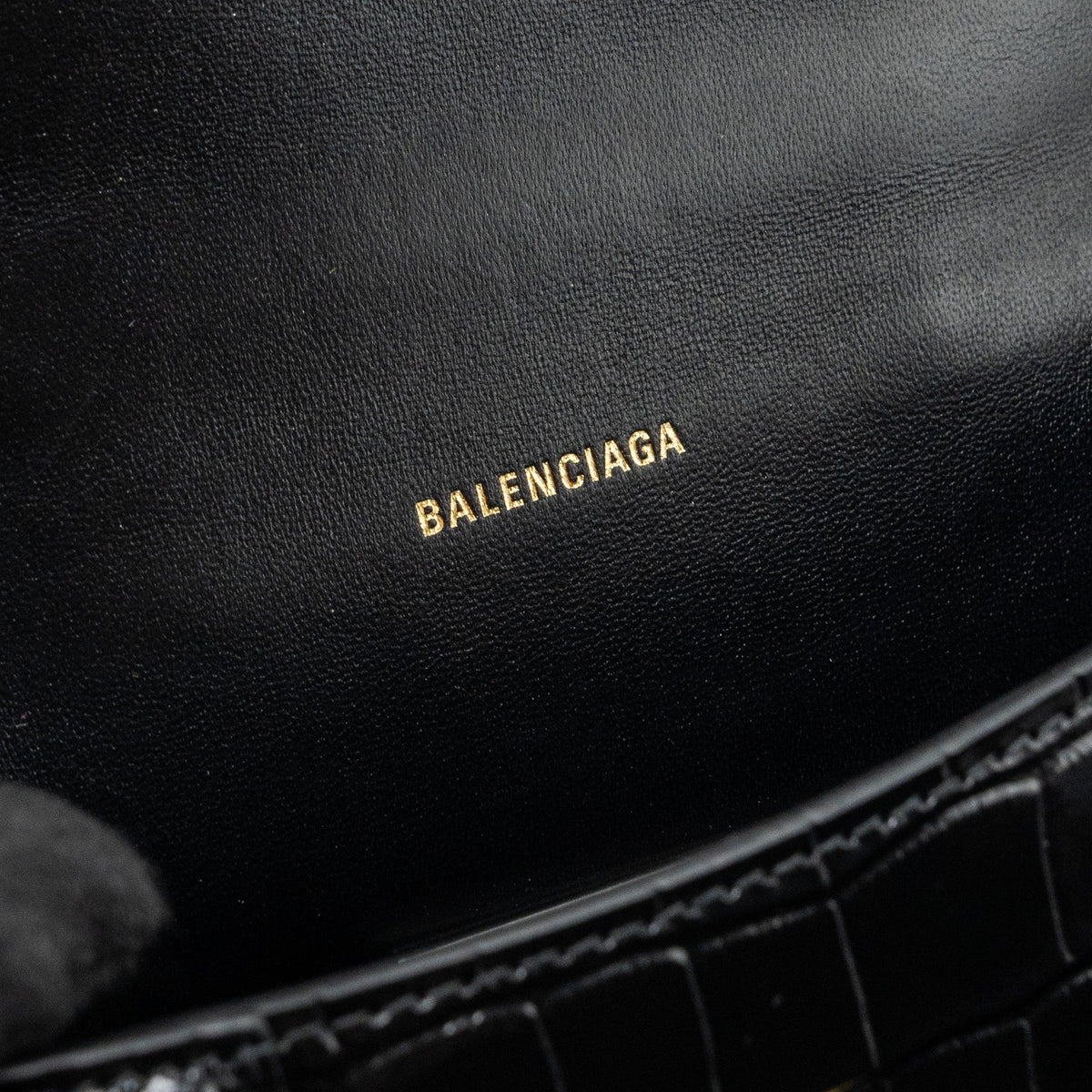 balenciaga-hourglass-xs-handbag-crocodile-embossed-black-ghw