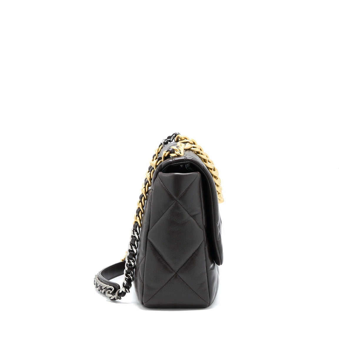 chanel-21a-maxi-19-flap-bag-lambskin-dark-brown-multicolour-hardware-microchip