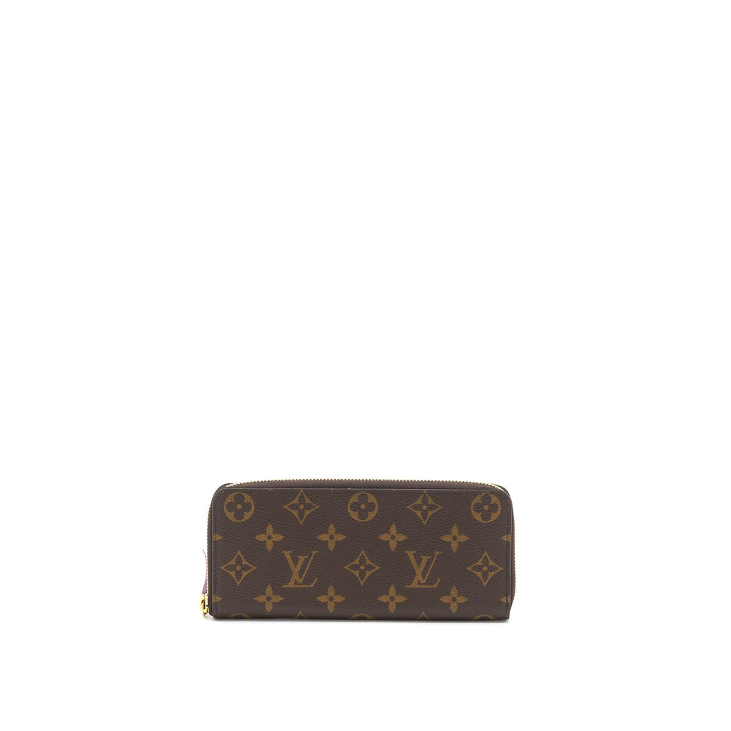 louis-vuitton-clemence-long-wallet-monogram-canvas-fuchsia-ghw