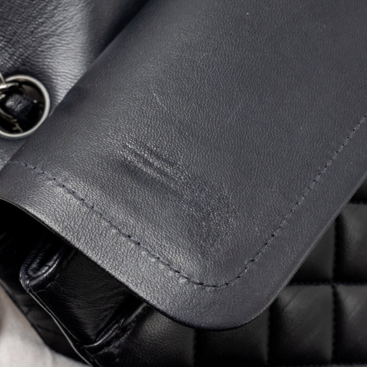 chanel-medium-classic-double-flap-bag-lambskin-dark-blue-shw
