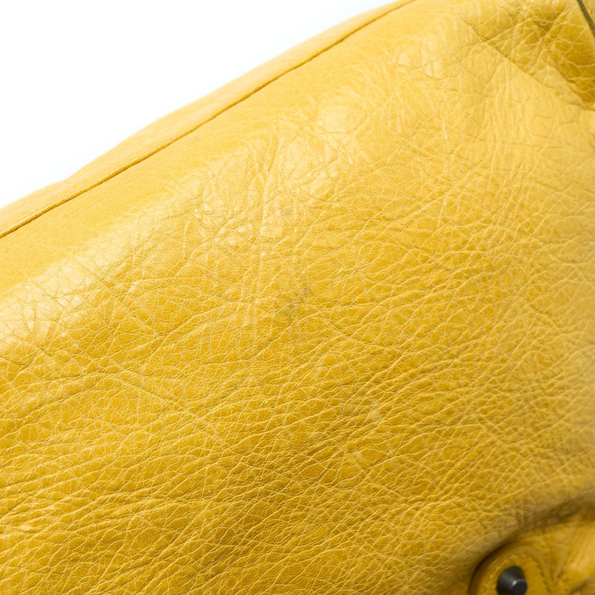 balenciaga-classic-city-bag-lambskin-yellow-black-hardware