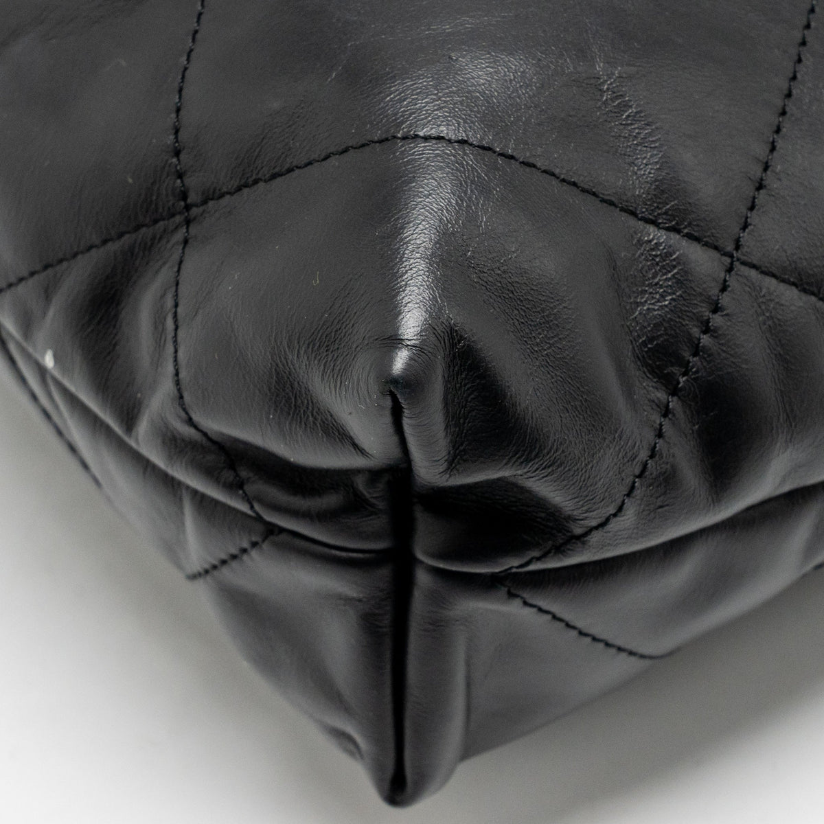 chanel-small-22-bag-with-white-letter-logo-calfskin-black-ghw-microchip