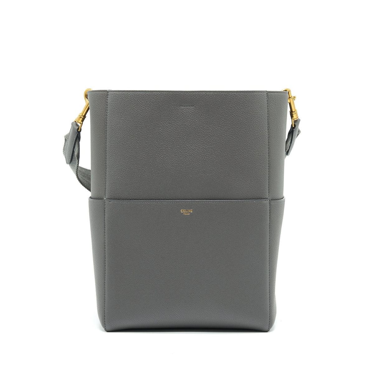celine-sangle-bucket-bag-dark-grey-with-black-stitching
