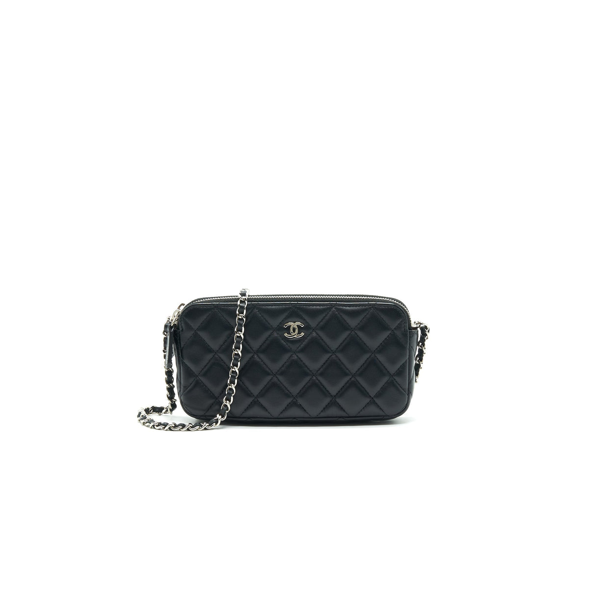 chanel-double-zip-clutch-with-chain-lambskin-black-shw