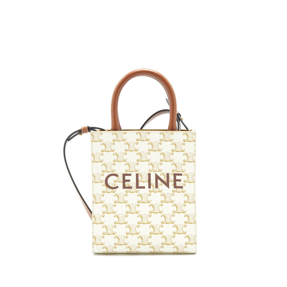 celine-mini-vertical-tote-cabas-triomphe-canvas-calfskin-white