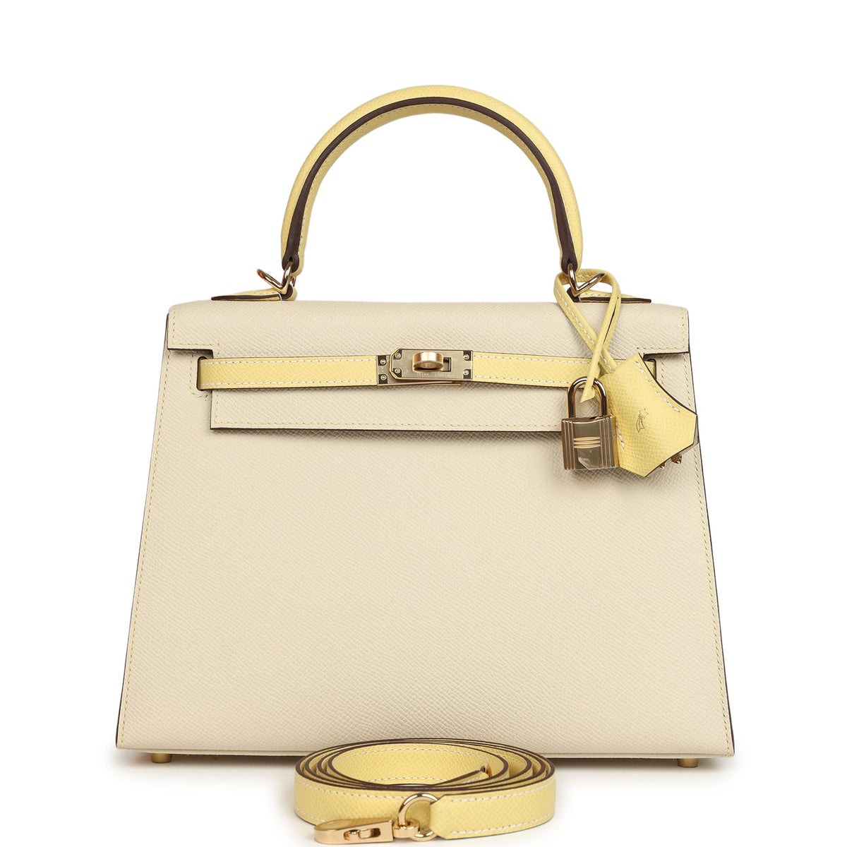 hermes-kelly-sellier-25-craie-and-jaune-poussin-epsom-gold-hardware-bag