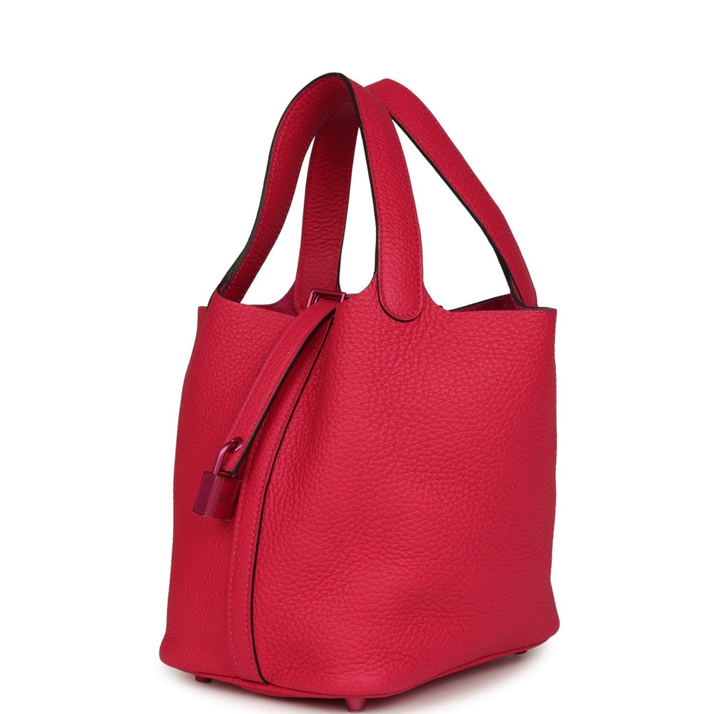 Hermes Picotin 18 Monochrome Rose Mexico Clemence Pink Palladium Hardware Bag