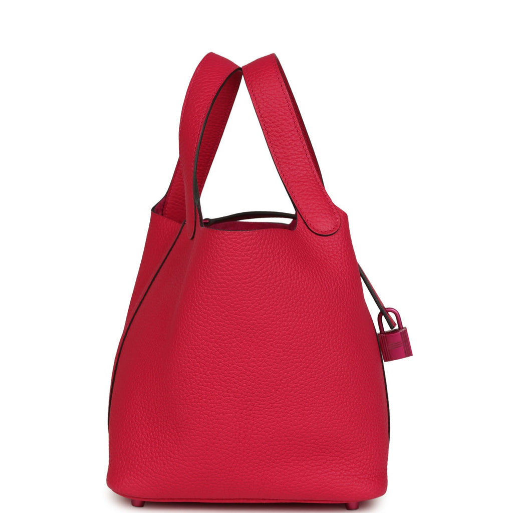 Hermes Picotin 18 Monochrome Rose Mexico Clemence Pink Palladium Hardware Bag