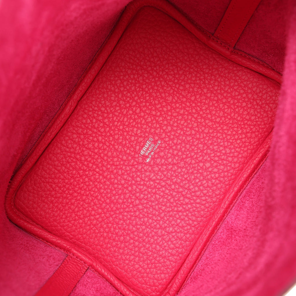 Hermes Picotin 18 Monochrome Rose Mexico Clemence Pink Palladium Hardware Bag