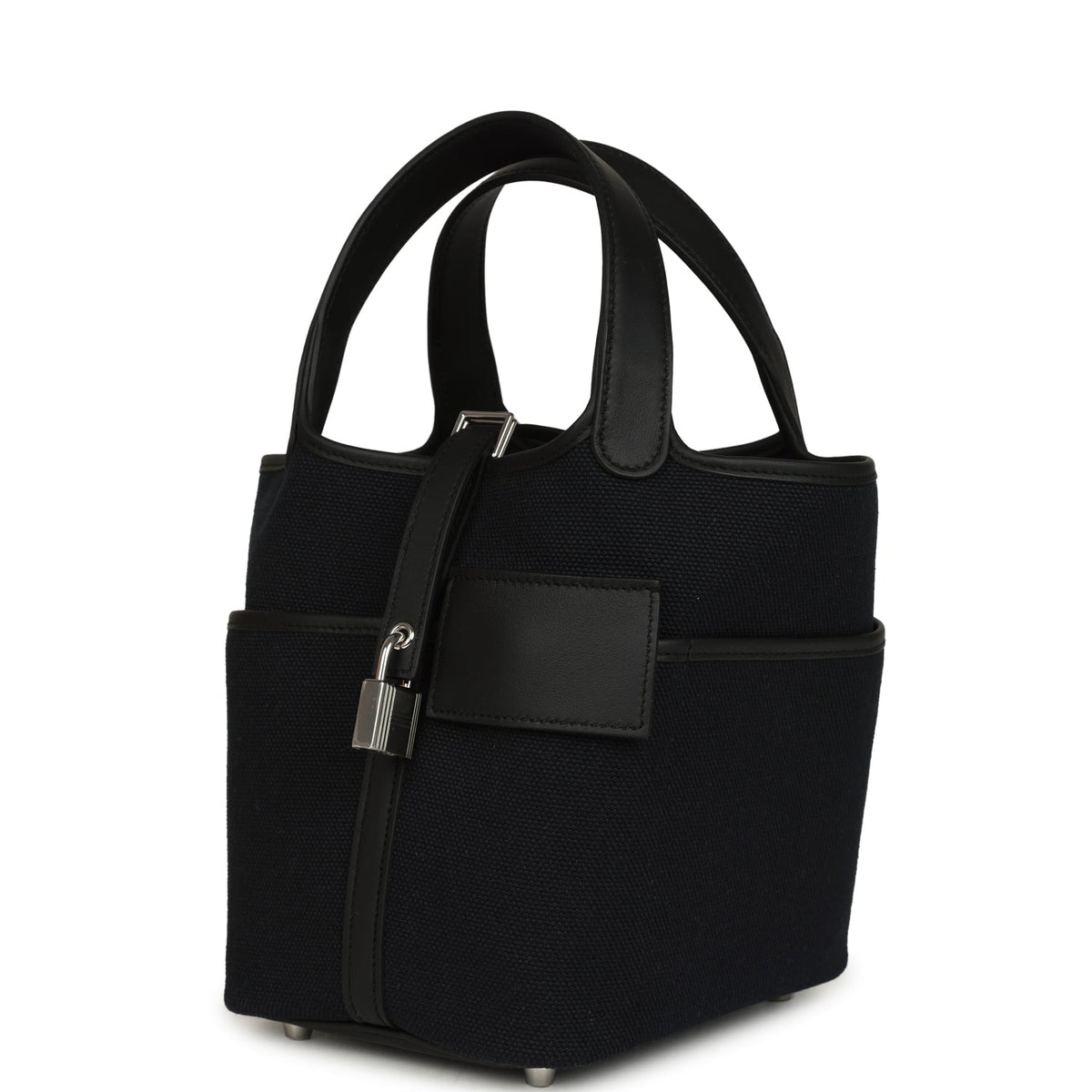 Hermes Picotin Cargo 18 Black Toile Goeland and Swift Palladium Hardware Bag