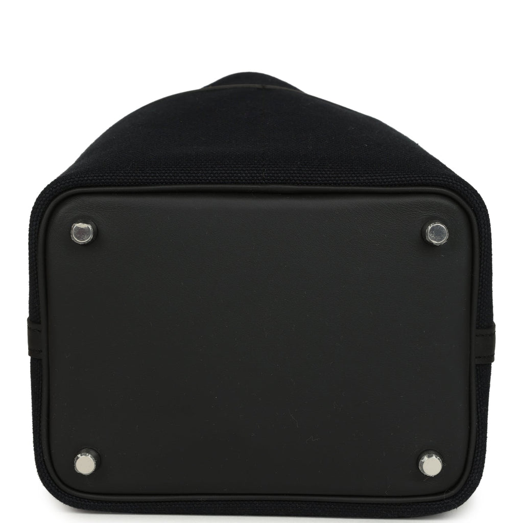 Hermes Picotin Cargo 18 Black Toile Goeland and Swift Palladium Hardware Bag