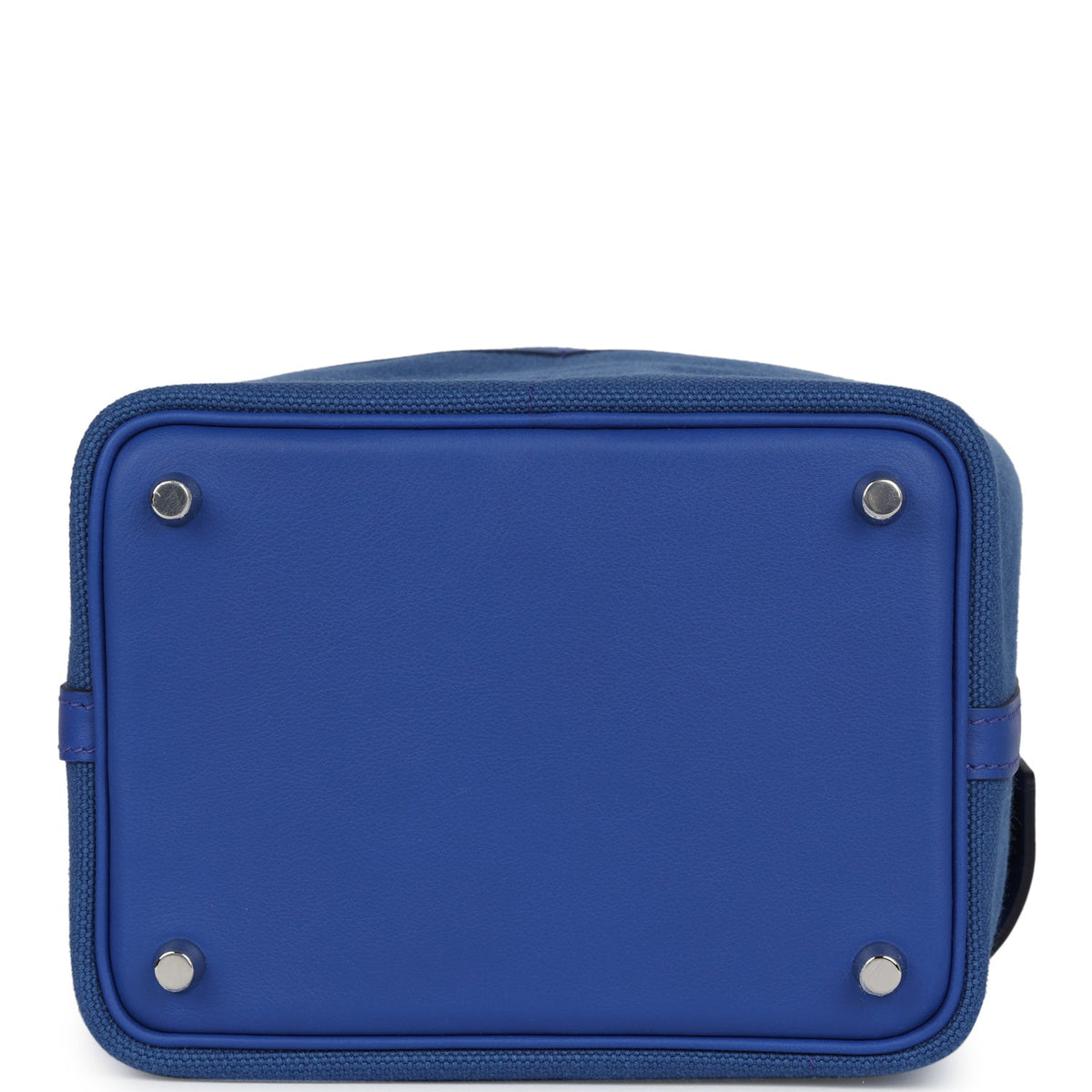 Hermes Picotin Cargo 18 Bleu Royal Swift and Toile Canvas Palladium Hardware Bag