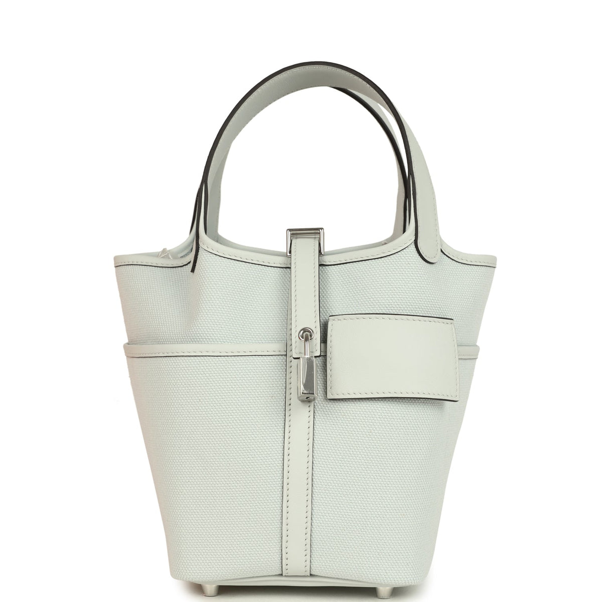 Hermes Picotin Cargo 18 Gris Platine Toile Canvas and Swift Palladium Hardware Bag