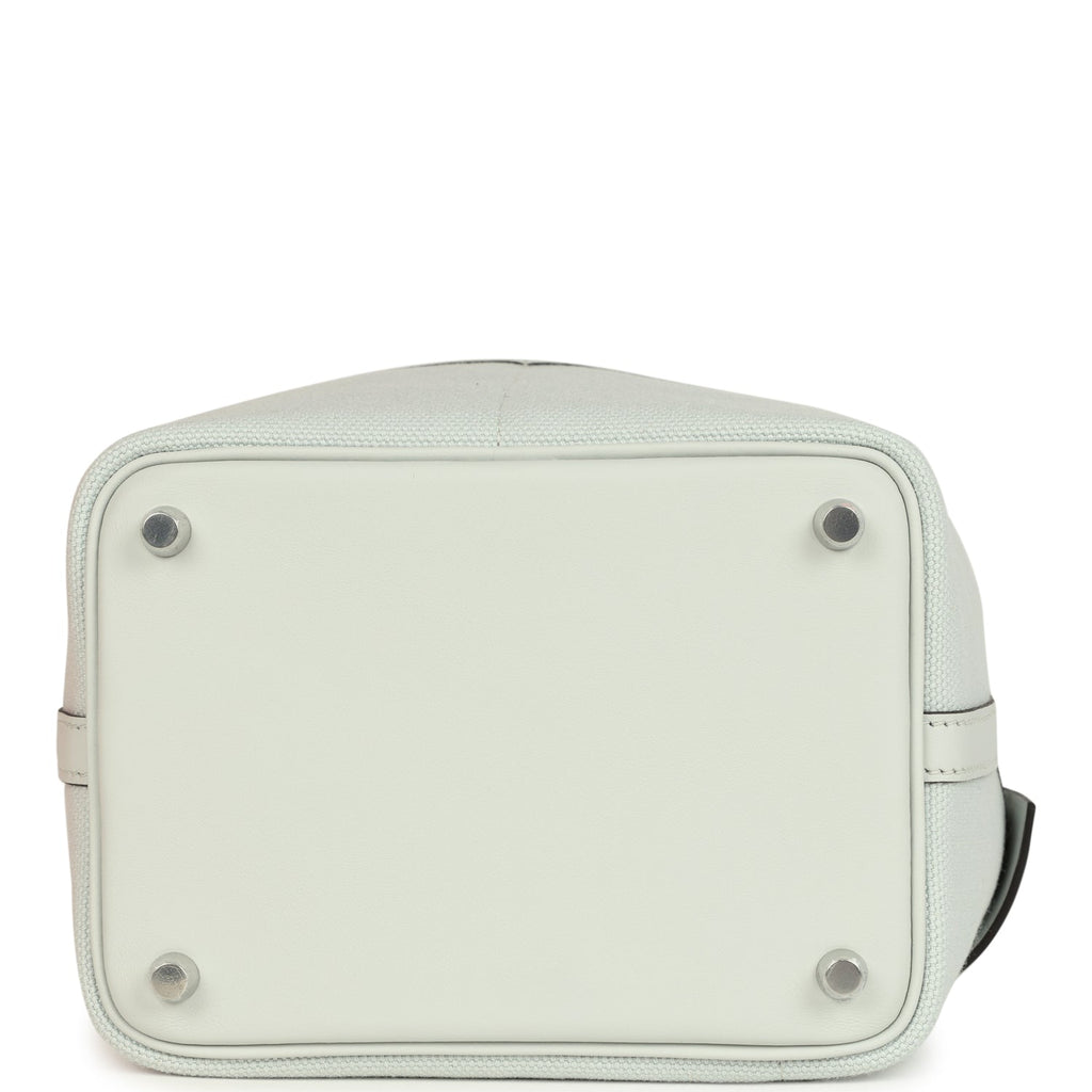 Hermes Picotin Cargo 18 Gris Platine Toile Canvas and Swift Palladium Hardware Bag