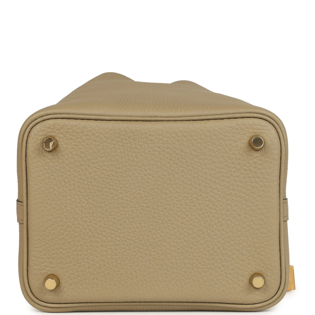 Hermes Picotin Lock 18 Beige Marfa Gold Hardware Bag