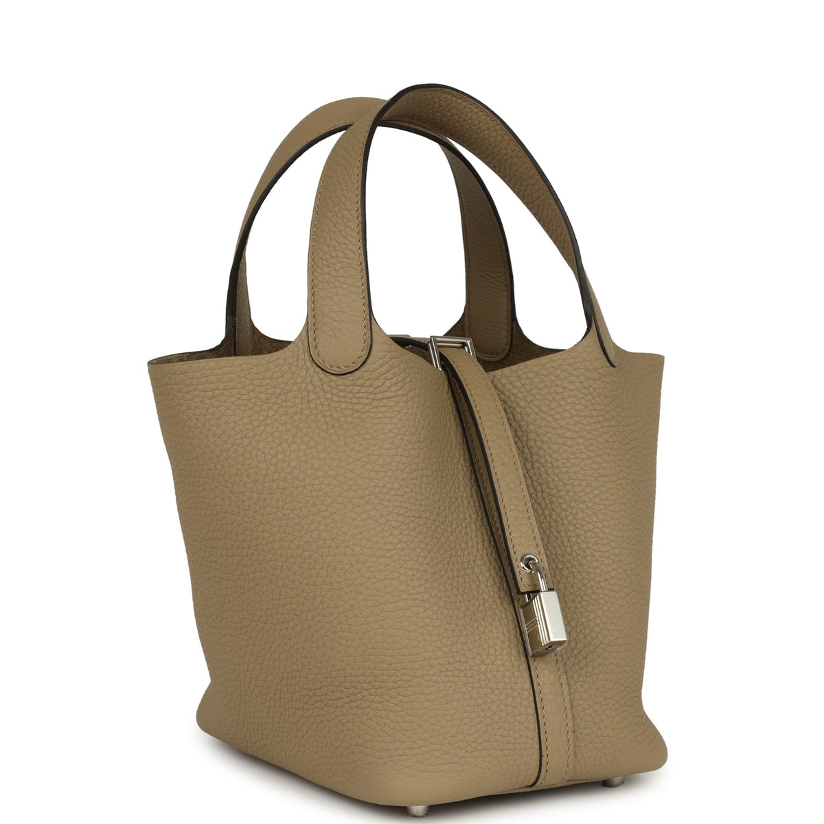 Hermes Picotin Lock 18 Beige Marfa Palladium Hardware Bag