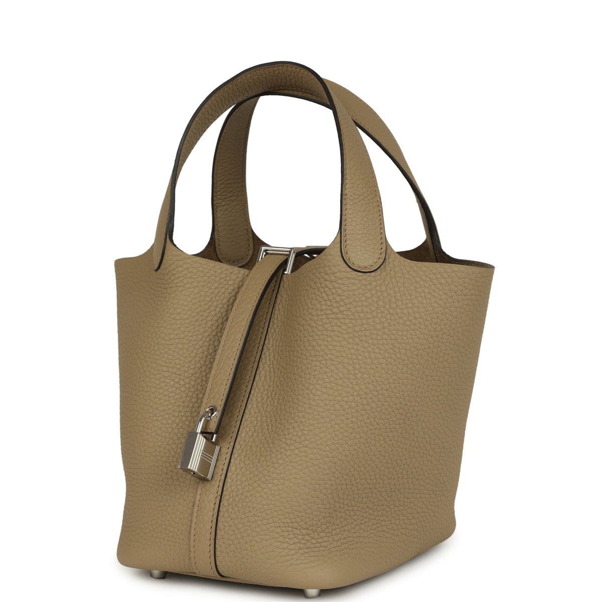 Hermes Picotin Lock 18 Beige Marfa Palladium Hardware Bag