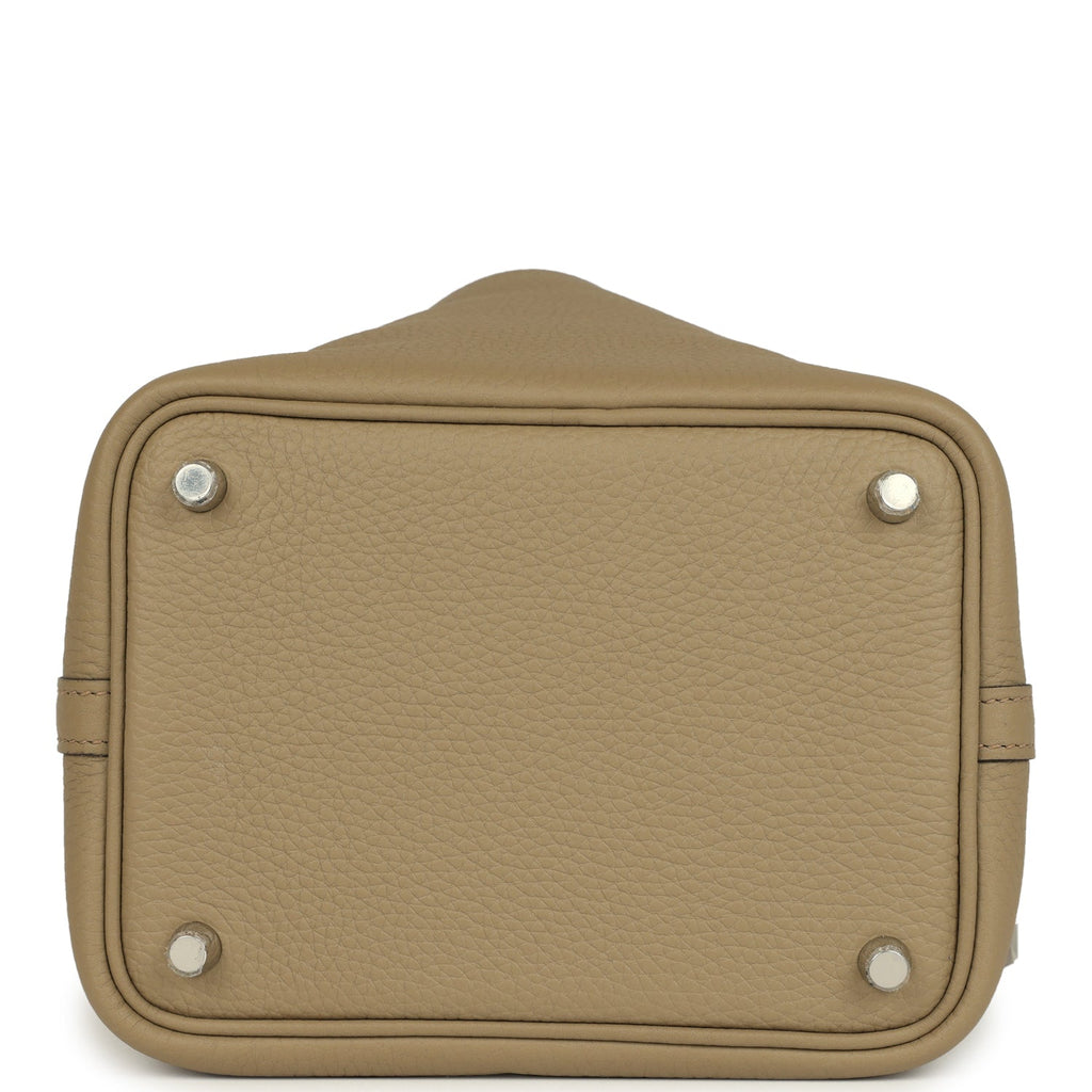 Hermes Picotin Lock 18 Beige Marfa Palladium Hardware Bag