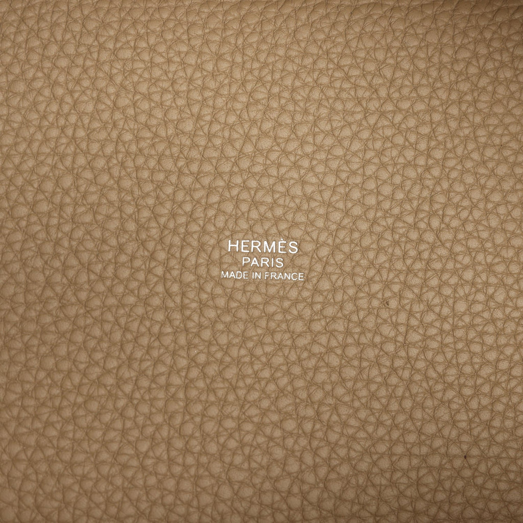 Hermes Picotin Lock 18 Beige Marfa Palladium Hardware Bag