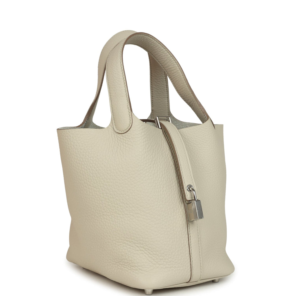 Hermes Picotin Lock 18 Beton Clemence Palladium Hardware Bag