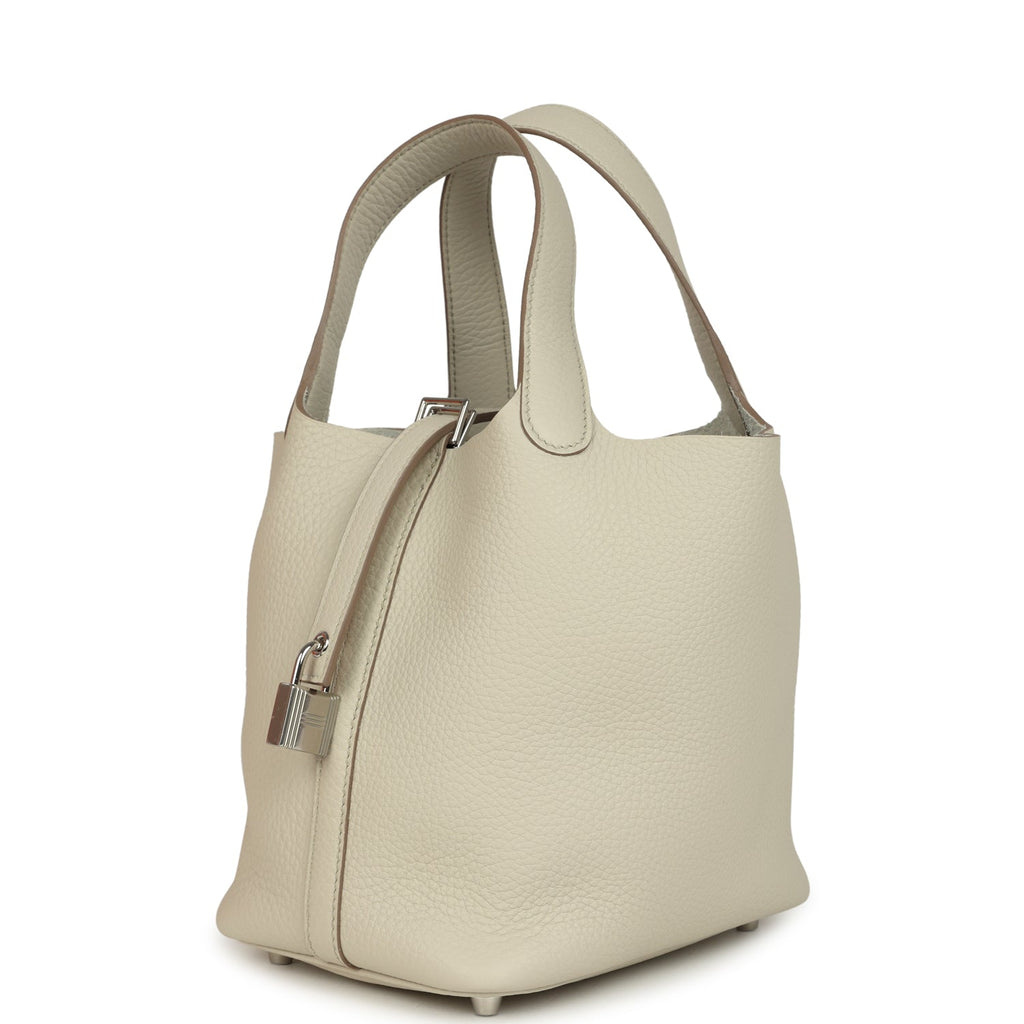Hermes Picotin Lock 18 Beton Clemence Palladium Hardware Bag