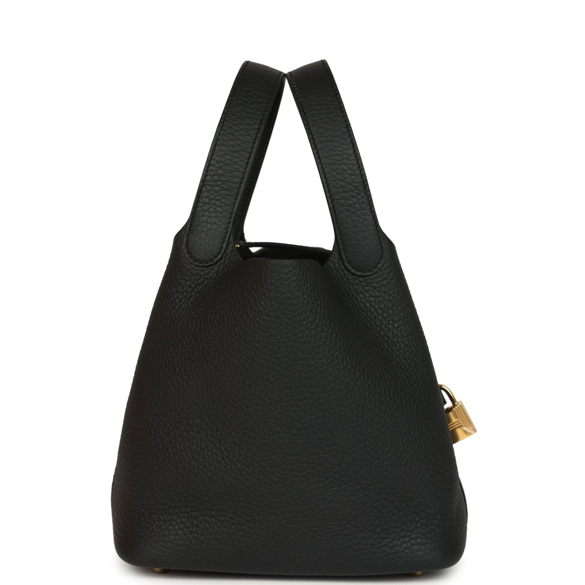 Hermes Picotin Lock 18 Black Clemence Gold Hardware Bag
